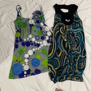 two silky bubble styled dresses